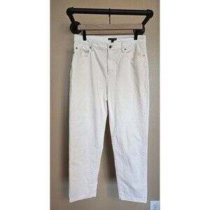 Eileen Fisher white organic cotton jeans women's size‎ 10